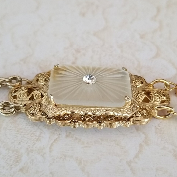 Vintage 1920s Art Deco CAMPHOR GLASS Pendant Neckace - Picture 13 of 16